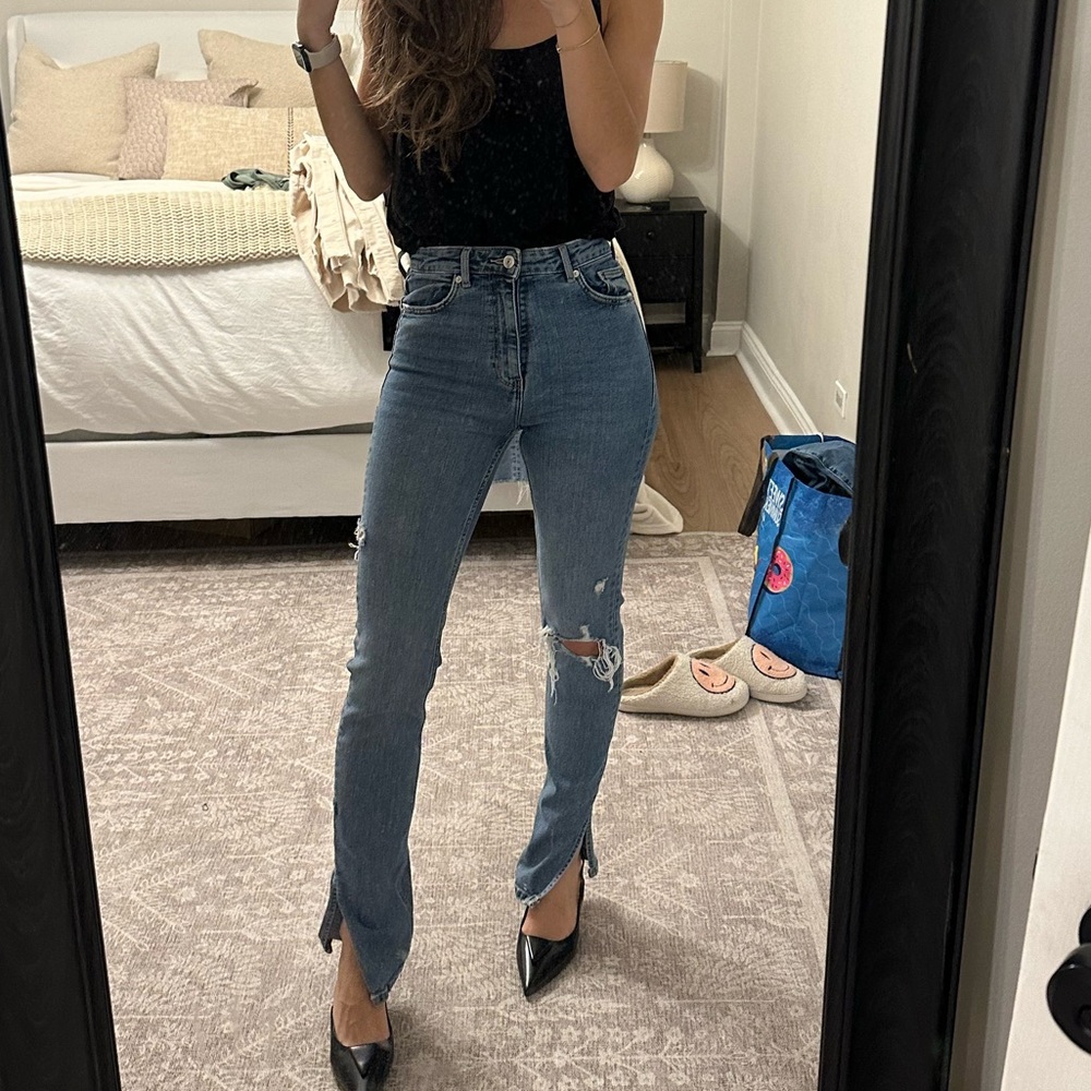 Zara Skinny split hem jeans